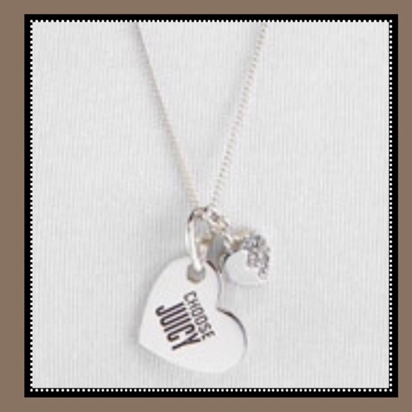 Juicy Couture VINTAGE Heart Dog Tag Couture Necklace - Picture 1 of 11